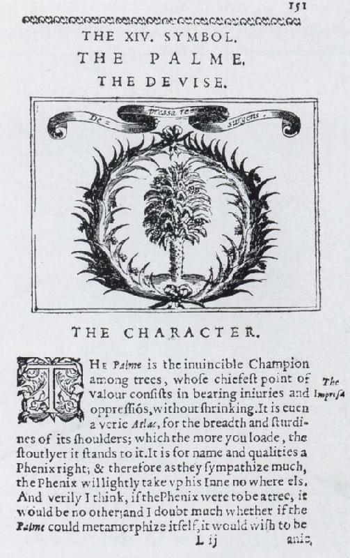 Henry Hawkins The palm as an emblem of Chastity